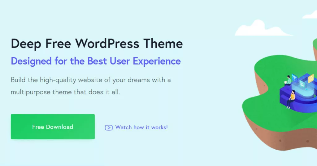 Tema WordPress Deep este disponibila atât gratuit cât și premium